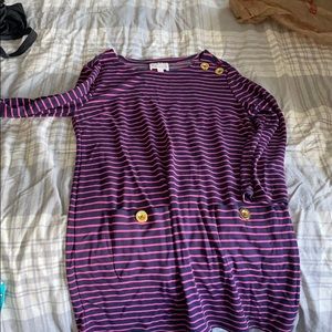 Long sleeve striped dress